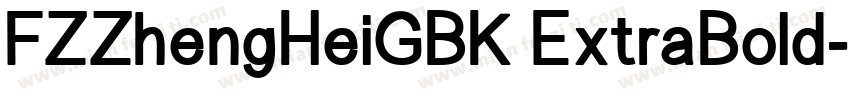 FZZhengHeiGBK ExtraBold字体转换